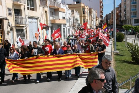 1 de maig 2012 – encapçalament de la mani